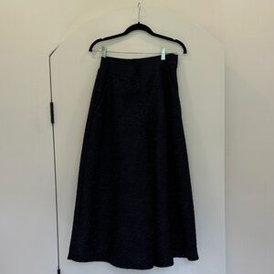 COS Elegant Navy Metallic Wide Leg Dress Pants